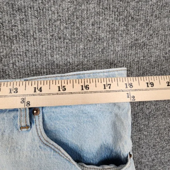 Abercrombie & Fitch The Dad Short Women 33/16 Light Wash High Rise Curve Love - Picture 4 of 7